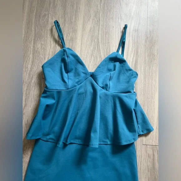 Bebe Bodycon Peplum Top Dress - Picture 2 of 7